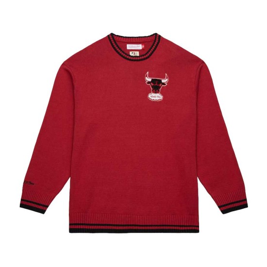 Chicago Bulls Mitchell & Ness Throw It Back Vintage Sweater Chicago Bulls Mitchell & Ness Throw It Back Vintage Sweater