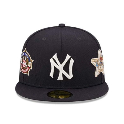 New Era 59Fifty Cooperstown Multi Patch Fitted Cap Navy