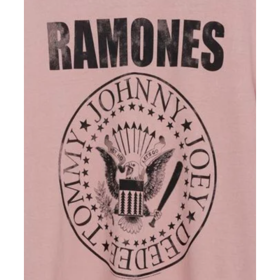 Amplified Ramones Vintage Crest T-shirt Ροζ Amplified Ramones Vintage Crest T-shirt Ροζ