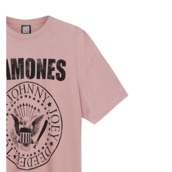Amplified Ramones Vintage Crest T-shirt Ροζ Amplified Ramones Vintage Crest T-shirt Ροζ