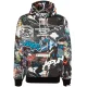 AAPE BY A BATHING APE Moonface-logo graffiti-print hoodie