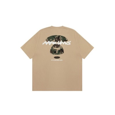 AAPE by A Bathing Ape Basic T-Shirt Μπεζ