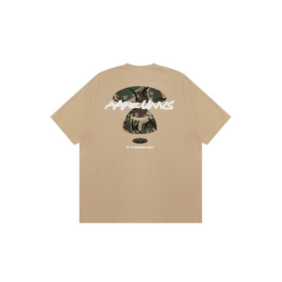 AAPE by A Bathing Ape Basic T-Shirt Μπεζ
