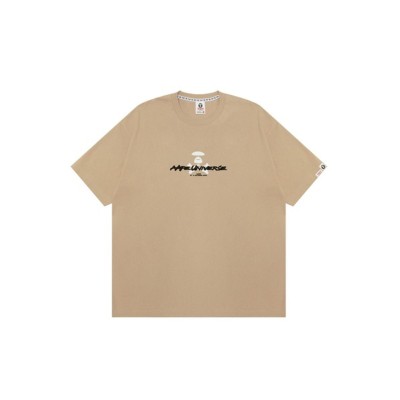 AAPE by A Bathing Ape Basic T-Shirt Μπεζ