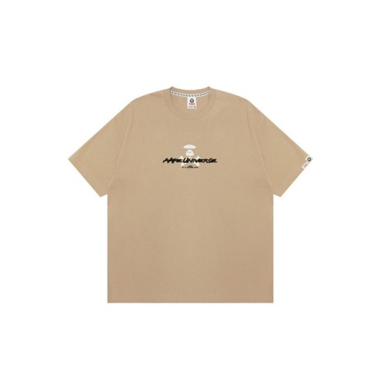 AAPE by A Bathing Ape Basic T-Shirt Μπεζ