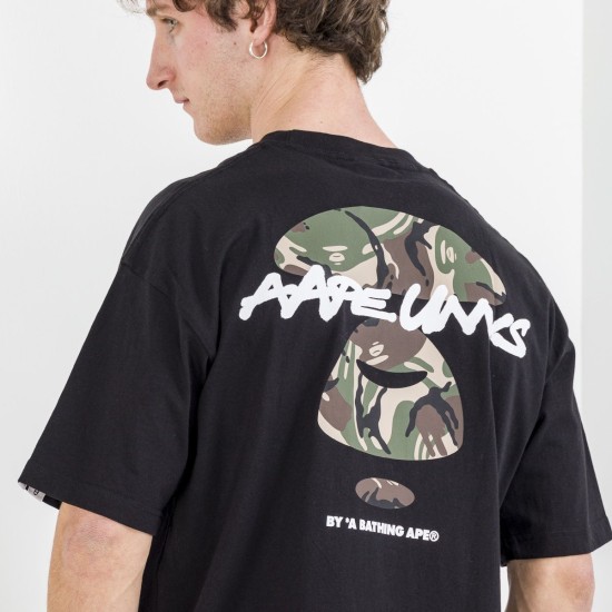 AAPE by A Bathing Ape Basic T-Shirt Mαύρο