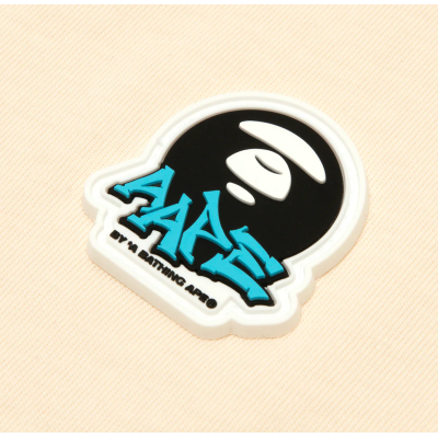 AAPE by A Bathing Ape MOONFACE LOGO CAMO T-Shirt Μπεζ