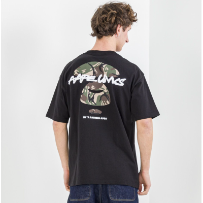 AAPE by A Bathing Ape Basic T-Shirt Mαύρο