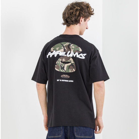 AAPE by A Bathing Ape Basic T-Shirt Mαύρο