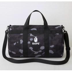 BAPE A Bathing Ape Duffle Bag Hand Bag Camo Black  Mαύρο