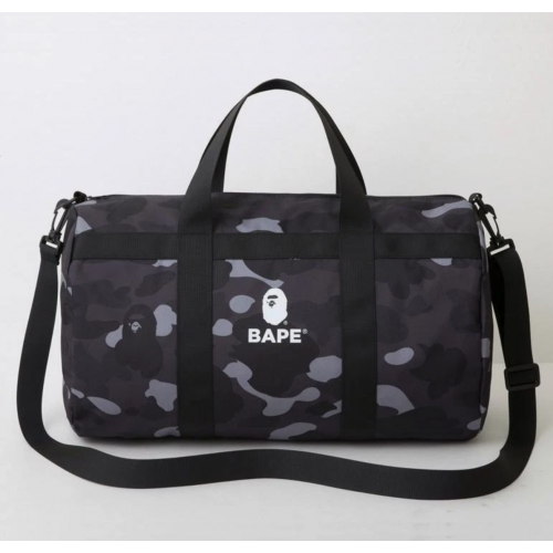 BAPE A Bathing Ape Duffle Bag Hand Bag Camo Black  Mαύρο