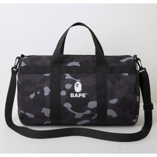 BAPE A Bathing Ape Duffle Bag Hand Bag Camo Black  Mαύρο