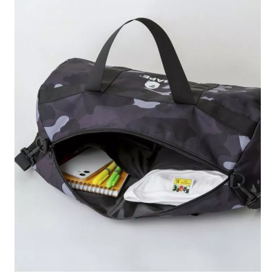 BAPE A Bathing Ape Duffle Bag Hand Bag Camo Black  Mαύρο