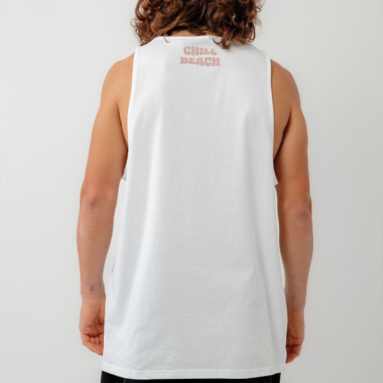 Bee Unusual Relax Tank Top Άσπρο