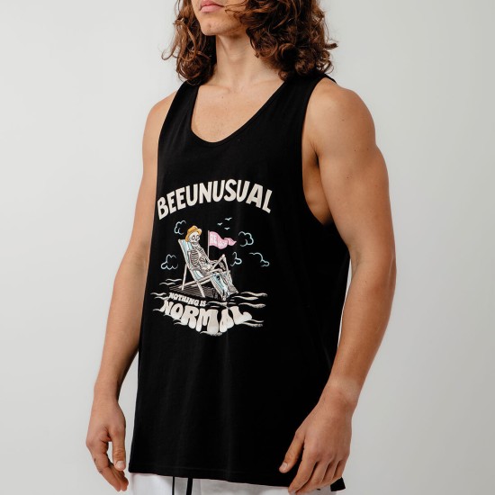 Bee Unusual Relax Tank Top Μαύρο