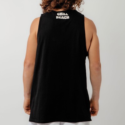 Bee Unusual Relax Tank Top Μαύρο