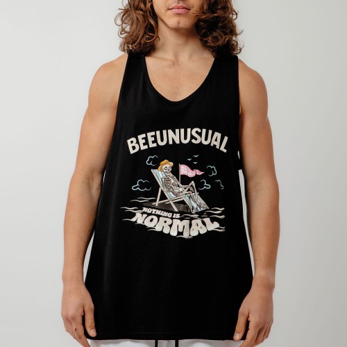 Bee Unusual Relax Tank Top Μαύρο
