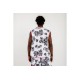 Bee Unusual Doily Mesh Tank Top Άσπρο