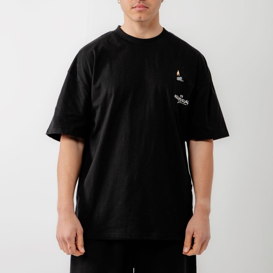 Bee Unusual God Smokes T-Shirt Μαύρο