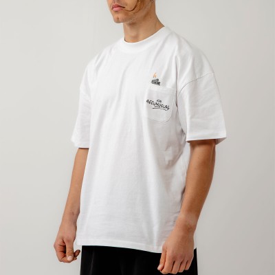 Bee Unusual God Smokes T-Shirt Άσπρο Bee Unusual God Smokes T-Shirt Άσπρο