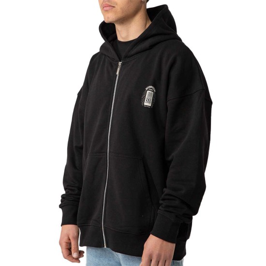 BEE UNUSUAL Vanity-Extra Heavy Zip Up Hoodie FT Black Μαύρο BEE UNUSUAL Vanity-Extra Heavy Zip Up Hoodie FT Black Μαύρο