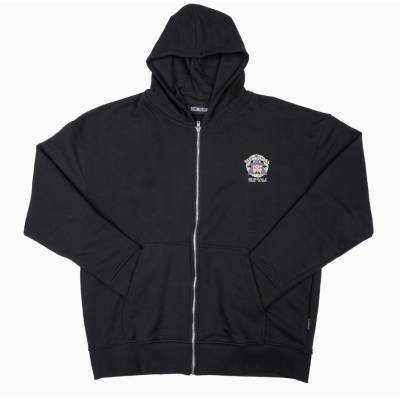 Bee Unusual Chill Witch Extra Heavy Zip Up Hoodie FT Black Μαύρο