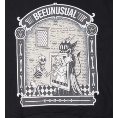 BEE UNUSUAL VANITY EXTRA HEAVY FT HOODIE BLACK Μαύρο