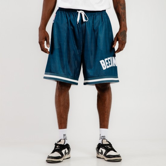 Bee Unusual Mesh Basketball Shorts Μπλε