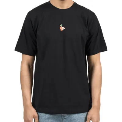 Bee Unusual Duck My Sick Embroidered Relaxed T-Shirt Μαύρο