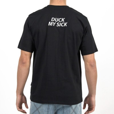 Bee Unusual Duck My Sick Embroidered Relaxed T-Shirt Μαύρο