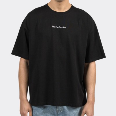 BEE UNUSUAL Bee The Problem Extra Heavy Boxy T-Shirt Μαύρο BEE UNUSUAL Bee The Problem Extra Heavy Boxy T-Shirt Μαύρο