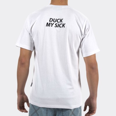 BEE UNUSUAL Duck My Sick Relaxed T-Shirt Άσπρο