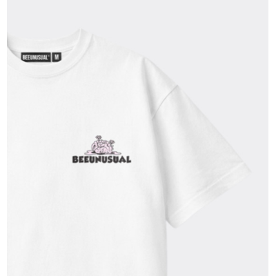 BEE UNUSUAL Brain Rot Relaxed T-Shirt Άσπρο