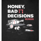 BEE UNUSUAL Bad Decisions Oversized T-Shirt Μαύρο