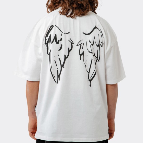 BEE UNUSUAL I Don’t Give A Flying F Oversized T-Shirt Άσπρο