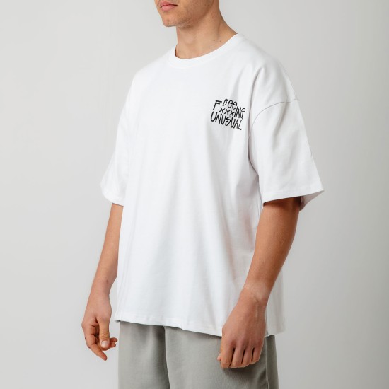 Bee Unusual Bee Fxxxing Unusual T-Shirt  Άσπρο