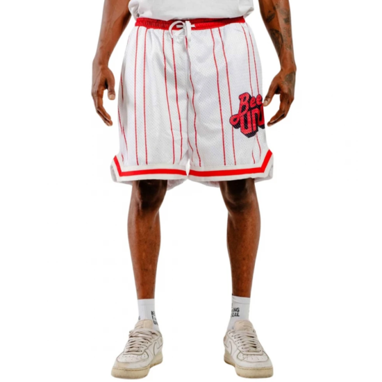 BEE UNUSUAL RETRO BASKETBALL SHORTS Άσπρο Κόκκινο