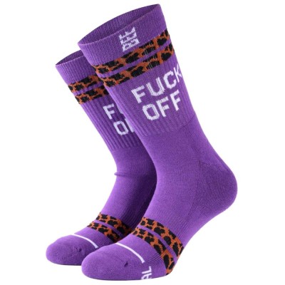 BEE UNUSUAL FCK OFF LIMITED EDITION OG PURPLE SOCKS Μωβ