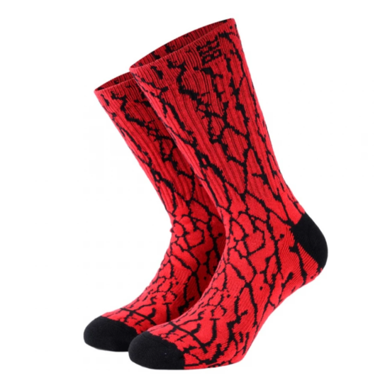 BEE UNUSUAL ELEPHANT PRINT LIMITED EDITION OG SOCKS RED Κόκκινο BEE UNUSUAL ELEPHANT PRINT LIMITED EDITION OG SOCKS RED Κόκκινο