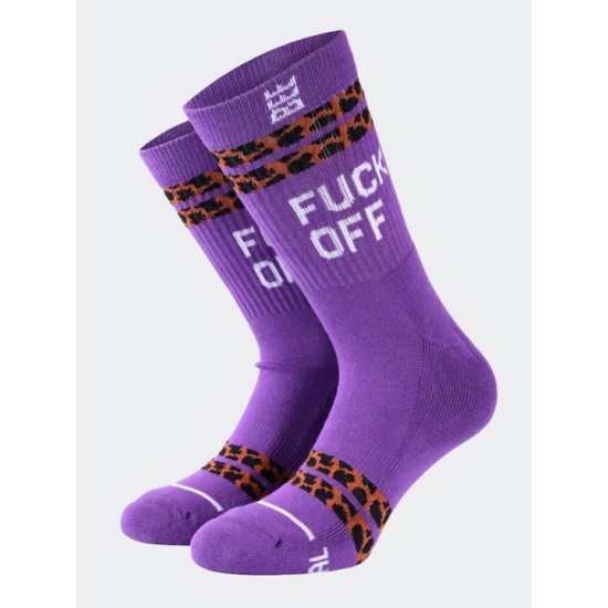 BEE UNUSUAL FCK OFF LIMITED EDITION OG PURPLE SOCKS Μωβ