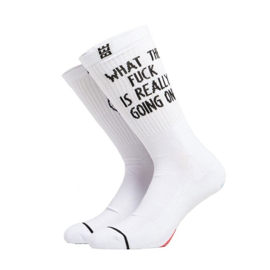 BEE UNUSUAL WTF COMBED SOCKS Άσπρο