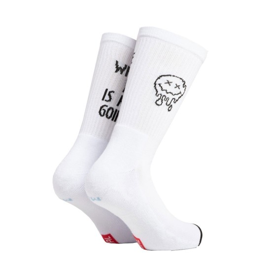 BEE UNUSUAL WTF COMBED SOCKS Άσπρο