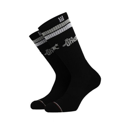 BEE UNUSUAL RETRO LOGO COMBED SOCKS Mαύρο
