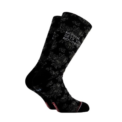 BEE UNUSUAL DOILY RETRO EMBROIDERED SOCKS Mαύρο BEE UNUSUAL DOILY RETRO EMBROIDERED SOCKS Mαύρο