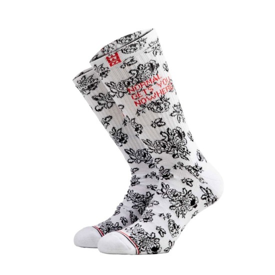 BEE UNUSUAL DOILY RETRO EMBROIDERED SOCKS Άσπρο