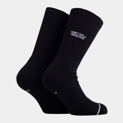 Bee Unusual IDGAF White Socks Mαύρο Bee Unusual IDGAF White Socks Mαύρο