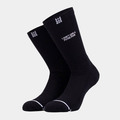 Bee Unusual IDGAF White Socks Mαύρο
