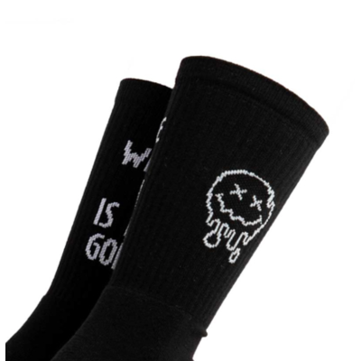 BEE UNUSUAL WTF COMBED SOCKS Μαύρο