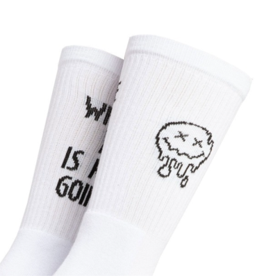 BEE UNUSUAL WTF COMBED SOCKS Άσπρο BEE UNUSUAL WTF COMBED SOCKS Άσπρο