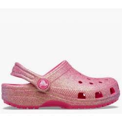 Crocs Kids Classic Iridescent Glitte Clog Ροζ